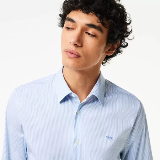 Lacoste Shirts-Men'S Slim Fit Check Stretch Poplin Shirt