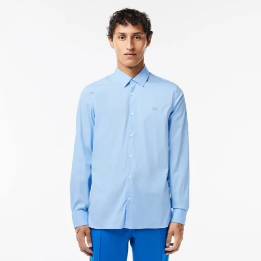 Lacoste Shirts-Men'S Slim Fit French Collar Cotton Poplin Shirt