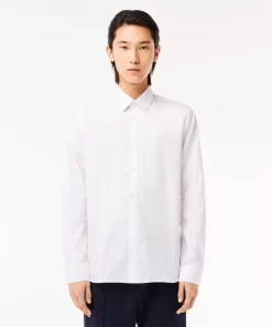 Lacoste Shirts-Men'S Slim Fit French Collar Cotton Poplin Shirt