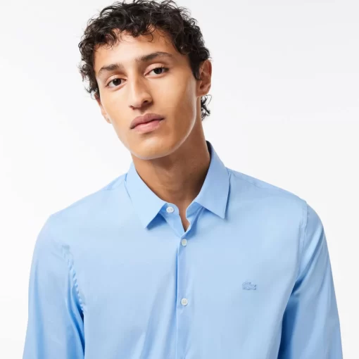 Lacoste Shirts-Men'S Slim Fit French Collar Cotton Poplin Shirt