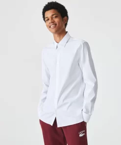 Lacoste Shirts-Men'S Slim Fit French Collar Cotton Poplin Shirt