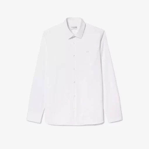 Lacoste Shirts-Men'S Slim Fit French Collar Cotton Poplin Shirt