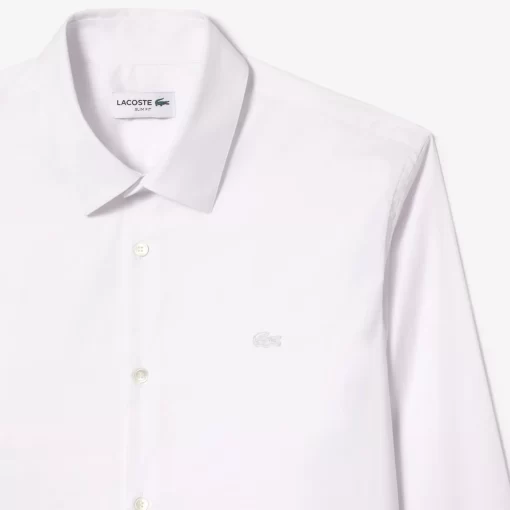 Lacoste Shirts-Men'S Slim Fit French Collar Cotton Poplin Shirt