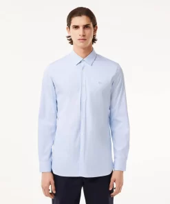 Lacoste Shirts-Men'S Slim Fit Striped Stretch Poplin Shirt