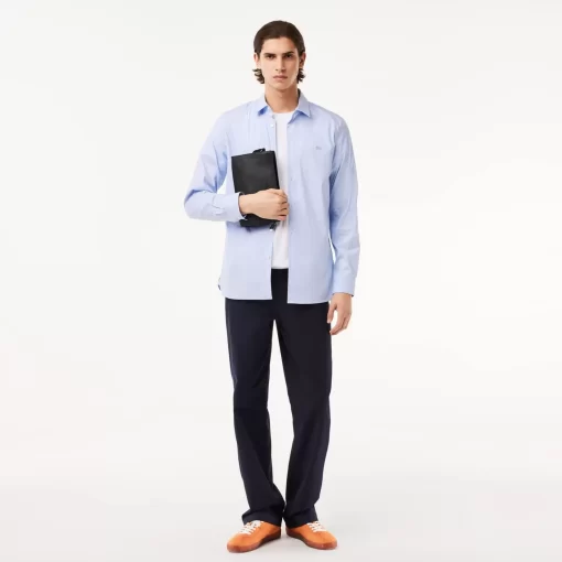 Lacoste Shirts-Men'S Slim Fit Striped Stretch Poplin Shirt