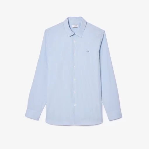 Lacoste Shirts-Men'S Slim Fit Striped Stretch Poplin Shirt