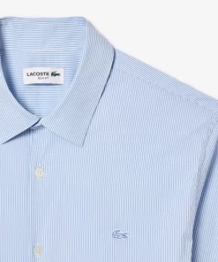 Lacoste Shirts-Men'S Slim Fit Striped Stretch Poplin Shirt