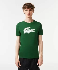 Lacoste T-Shirts-Men'S Sport 3D Print Crocodile Breathable Jersey T-Shirt