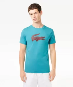 Lacoste T-Shirts-Men'S Sport 3D Print Crocodile Breathable Jersey T-Shirt