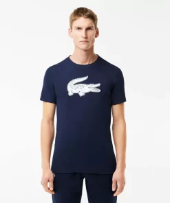 Lacoste Fitness & Training-Men'S Sport 3D Print Crocodile Breathable Jersey T-Shirt