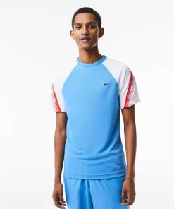 Lacoste Tennis-Men'S Sport Regular Fit Logo Stripe T-Shirt