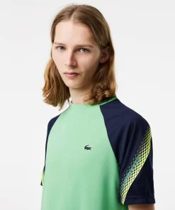 Lacoste Tennis-Men'S Sport Regular Fit Logo Stripe T-Shirt