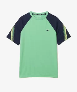 Lacoste Tennis-Men'S Sport Regular Fit Logo Stripe T-Shirt