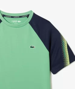 Lacoste Tennis-Men'S Sport Regular Fit Logo Stripe T-Shirt