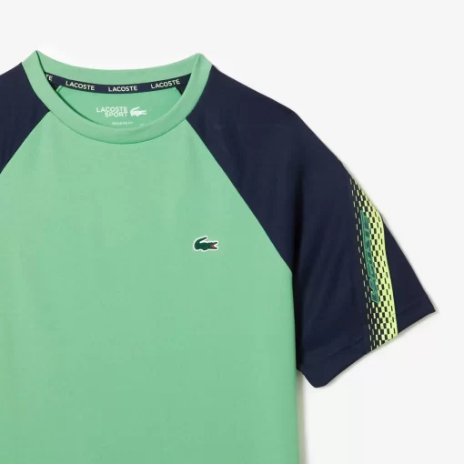 Lacoste Tennis-Men'S Sport Regular Fit Logo Stripe T-Shirt