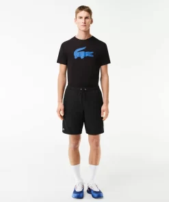 Lacoste Fitness & Training-Men'S Sport Tennis Shorts In Solid Diamond Weave Taffeta