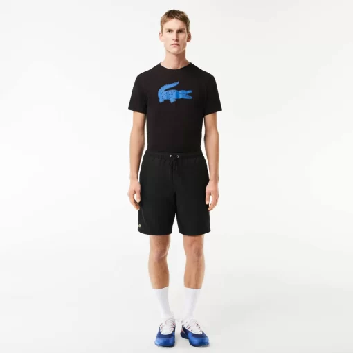 Lacoste Fitness & Training-Men'S Sport Tennis Shorts In Solid Diamond Weave Taffeta