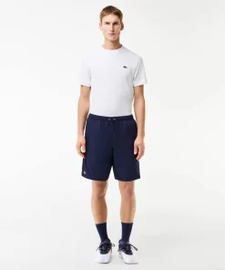 Lacoste Fitness & Training-Men'S Sport Tennis Shorts In Solid Diamond Weave Taffeta