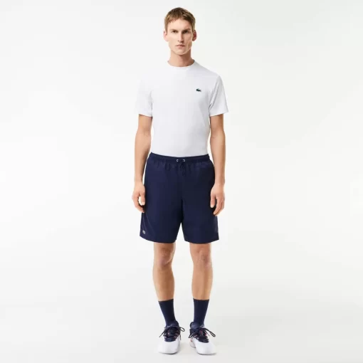 Lacoste Fitness & Training-Men'S Sport Tennis Shorts In Solid Diamond Weave Taffeta