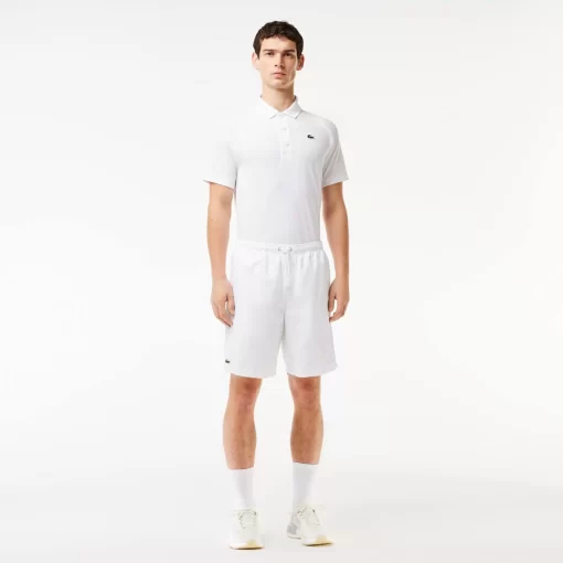 Lacoste Fitness & Training-Men'S Sport Tennis Shorts In Solid Diamond Weave Taffeta