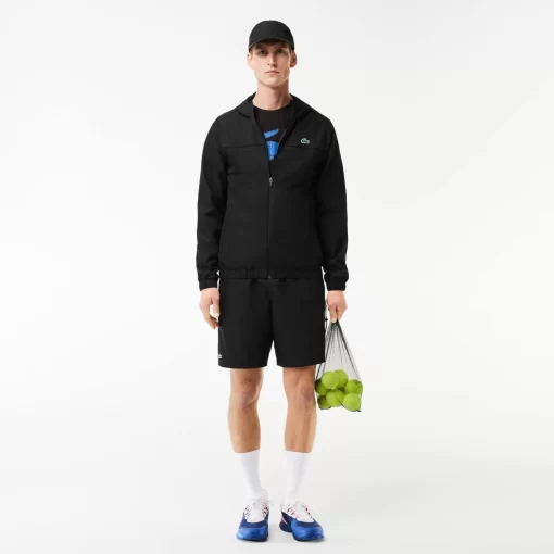 Lacoste Fitness & Training-Men'S Sport Tennis Shorts In Solid Diamond Weave Taffeta