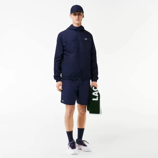 Lacoste Fitness & Training-Men'S Sport Tennis Shorts In Solid Diamond Weave Taffeta