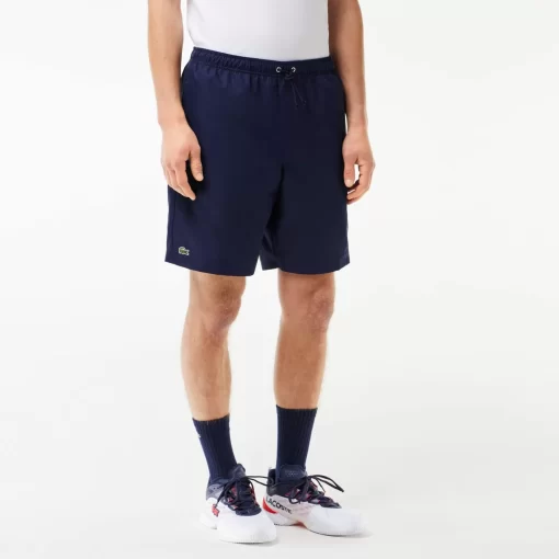 Lacoste Fitness & Training-Men'S Sport Tennis Shorts In Solid Diamond Weave Taffeta