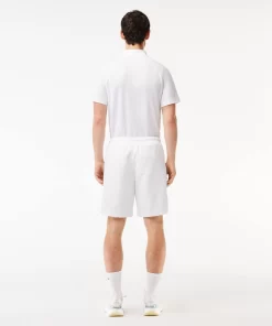 Lacoste Fitness & Training-Men'S Sport Tennis Shorts In Solid Diamond Weave Taffeta