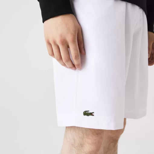 Lacoste Fitness & Training-Men'S Sport Tennis Shorts In Solid Diamond Weave Taffeta