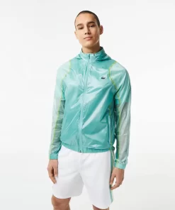 Lacoste Fitness & Training-Men'S Sport Waterproof Hooded Windbreaker