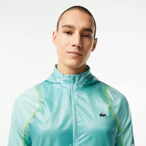 Lacoste Fitness & Training-Men'S Sport Waterproof Hooded Windbreaker