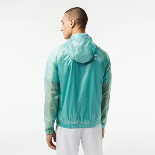 Lacoste Fitness & Training-Men'S Sport Waterproof Hooded Windbreaker