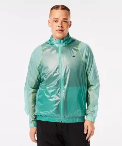 Lacoste Fitness & Training-Men'S Sport Waterproof Hooded Windbreaker