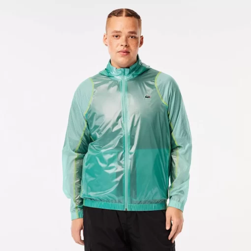 Lacoste Fitness & Training-Men'S Sport Waterproof Hooded Windbreaker