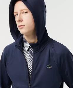 Lacoste Fitness & Training-Men'S Sport Zipped High-Neck Hooded Sweatshirt