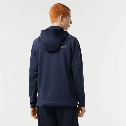 Lacoste Fitness & Training-Men'S Sport Zipped High-Neck Hooded Sweatshirt