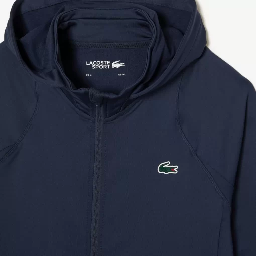 Lacoste Fitness & Training-Men'S Sport Zipped High-Neck Hooded Sweatshirt