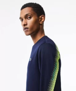 Lacoste Tennis-Men'S Tennis Classic Fit Logo Stripe Sweatshirt