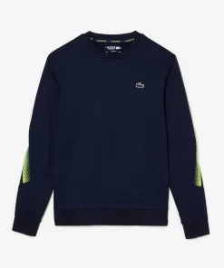 Lacoste Tennis-Men'S Tennis Classic Fit Logo Stripe Sweatshirt