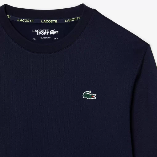 Lacoste Tennis-Men'S Tennis Classic Fit Logo Stripe Sweatshirt