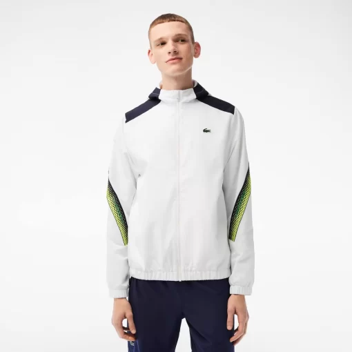 Lacoste Tennis-Men'S Tennis Recycled Polyester Hooded Jacket