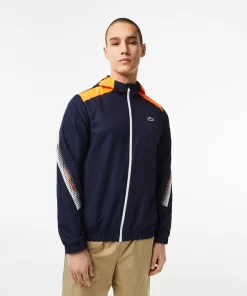 Lacoste Tennis-Men'S Tennis Recycled Polyester Hooded Jacket