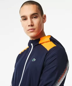 Lacoste Tennis-Men'S Tennis Recycled Polyester Hooded Jacket