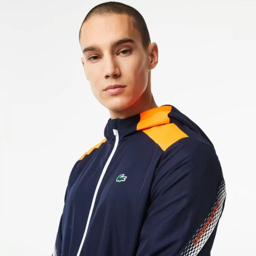 Lacoste Tennis-Men'S Tennis Recycled Polyester Hooded Jacket