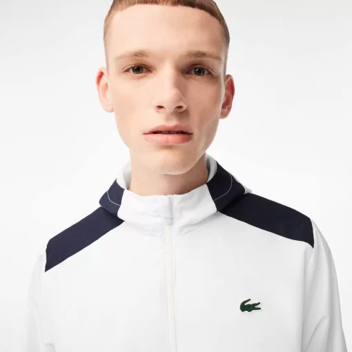 Lacoste Tennis-Men'S Tennis Recycled Polyester Hooded Jacket