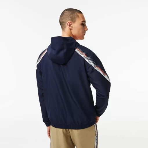 Lacoste Tennis-Men'S Tennis Recycled Polyester Hooded Jacket