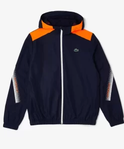 Lacoste Tennis-Men'S Tennis Recycled Polyester Hooded Jacket