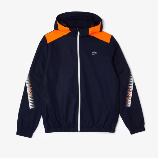 Lacoste Tennis-Men'S Tennis Recycled Polyester Hooded Jacket