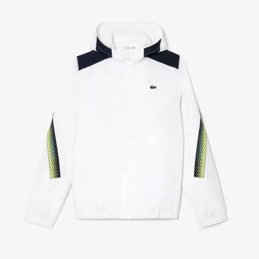 Lacoste Tennis-Men'S Tennis Recycled Polyester Hooded Jacket