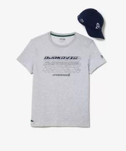 Lacoste Tennis-Men'S Tennis X Novak Djokovic Regular Fit T-Shirt And Cap Pack